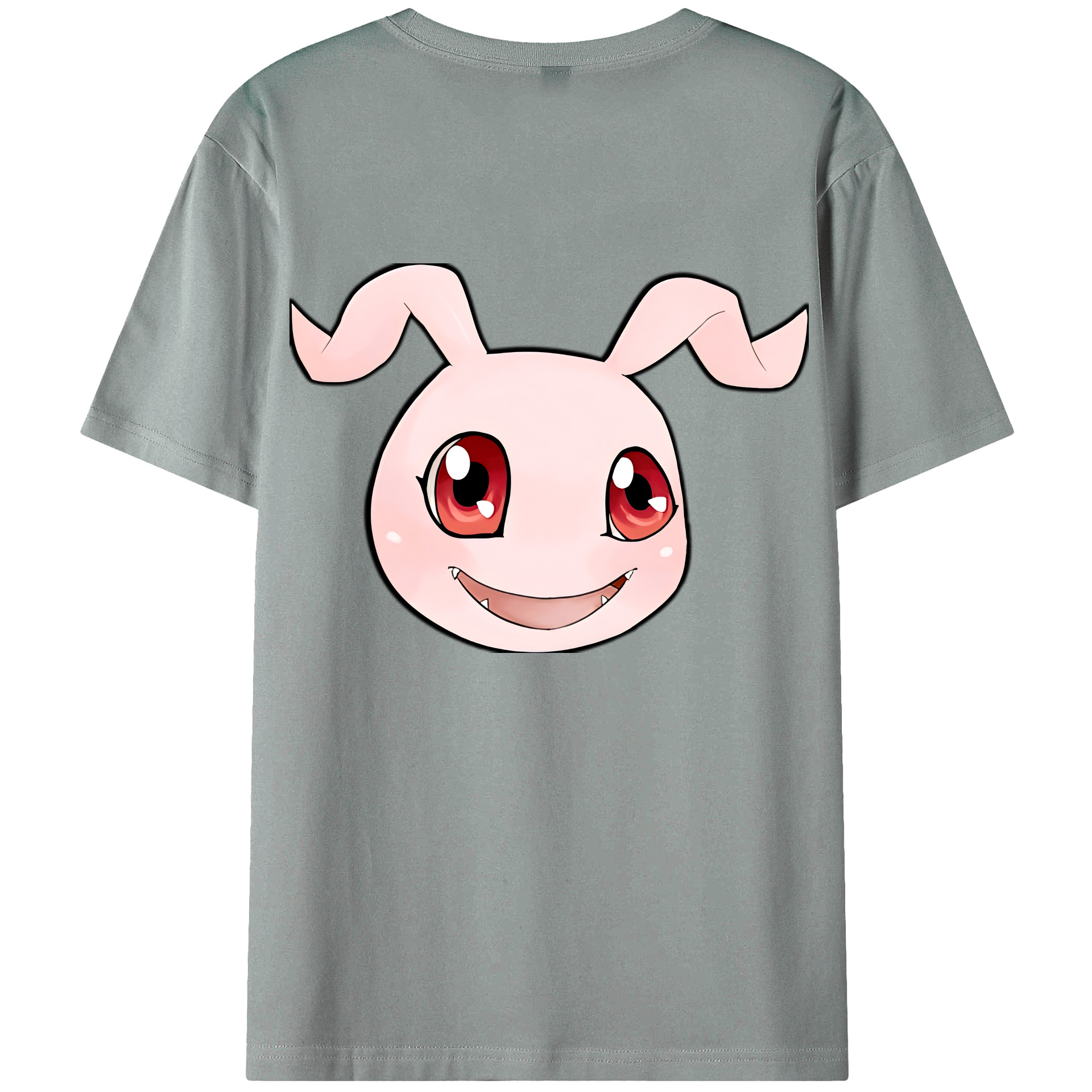 （画像用） Digimon デジタルモンスター/デジモン 綿100％ メンズ半袖Tシャツ（バックプリント） 通気性